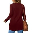 thumbnail image 5 of Chbgutlmr Blouse for Women Dressy Casual Long Sleeve Knot Front Loose Comfy Blouses Fall Trendy Clothes, 5 of 7