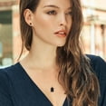 thumbnail image 4 of Gem Stone King 18K Yellow Gold Plated Silver Black Onyx Pendant Necklace Earrings Set for Women | 7.82 Cttw | Gemstone December Birthstone | Emerald Cut 14X10MM and 6X4MM | With 18 inch Chain, 4 of 4