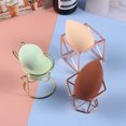 thumbnail image 2 of Makeup Sponge Holder Hollow Freestanding Electroplating Daily Use Dresser Makeup Sponge Drying Rack Vanity Supplies, 2 of 7