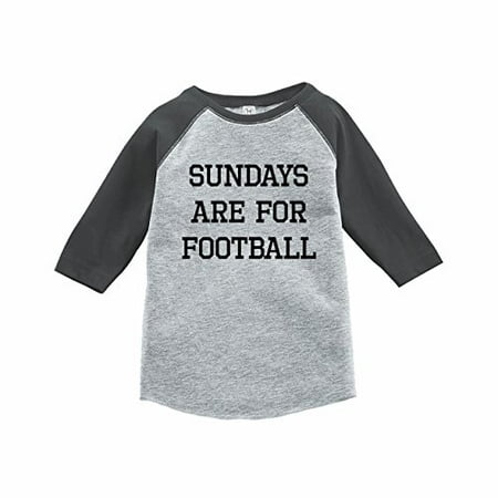 

7 ate 9 Apparel Funny Kids Football Sunday Baseball Tee Grey