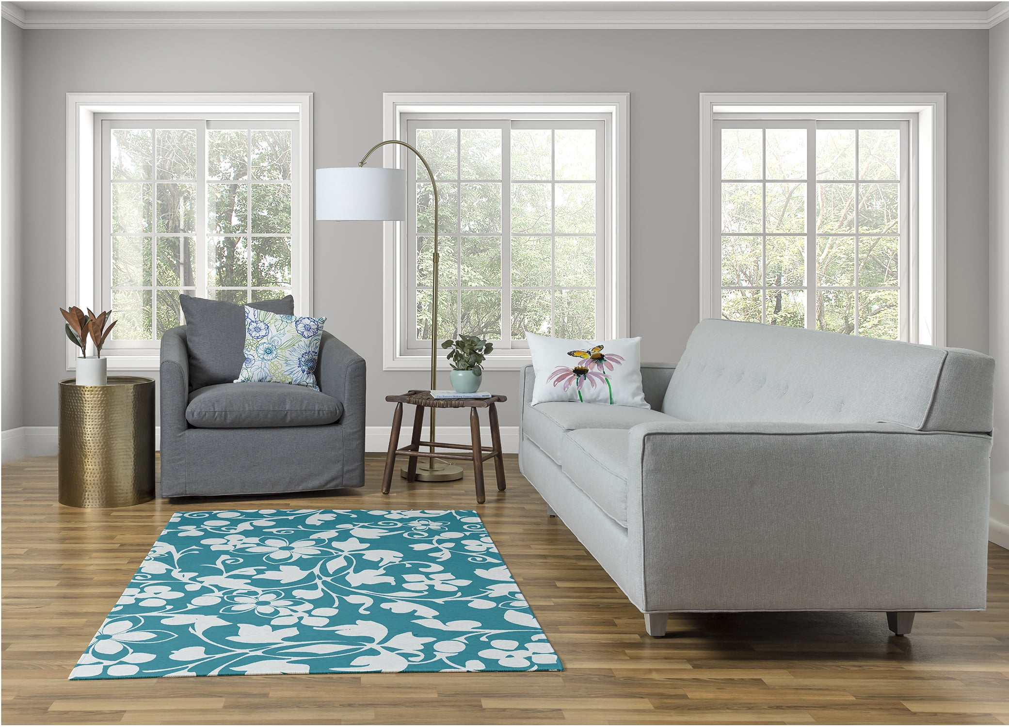 Simply Daisy Floral Frolic Floral Area Rug, 4' x 6'