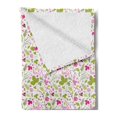 thumbnail image 2 of Botanical Soft Flannel Fleece Throw Blanket, Floral Silhouettes Spring Composition Blossoming Seasonal Foliage Design, Cozy Plush for Indoor and Outdoor Use, 50" x 70", Multicolor, by Ambesonne, 2 of 5
