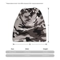 thumbnail image 5 of Camouflage Gray Beanie Skull Cap Lightweight Hip Hop Dwarf Hat Beanie Hat For Women Men, 5 of 7