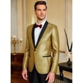 thumbnail image 2 of COOFANDY Mens Fashion Dress Suit Jacket Slim Fit Casual One Button Lapel Blazer Party Wedding Dinner Prom Tuxedo, 2 of 6