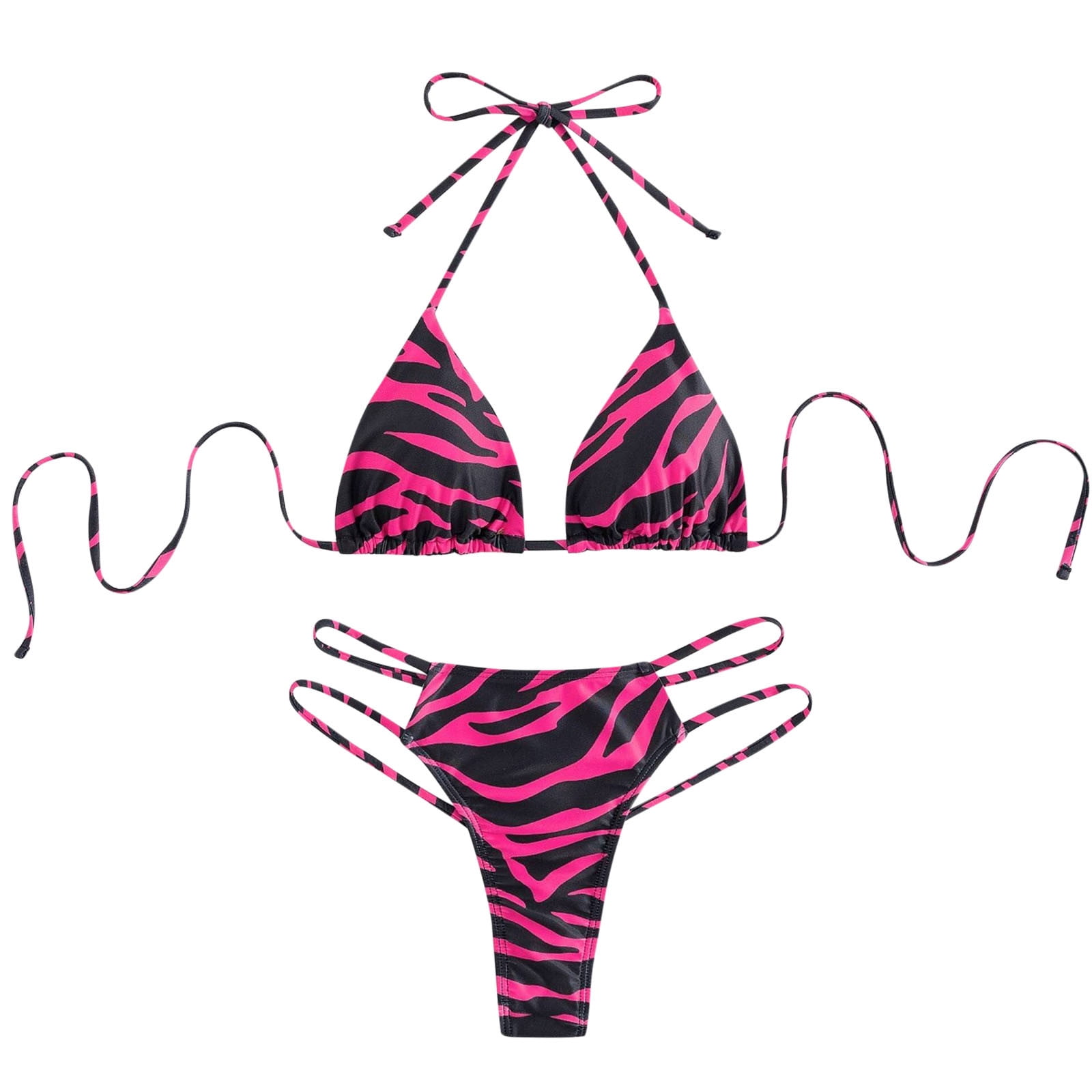 Fesfesfes Bikinis for Women Halter Neck Swimsuit 2023 New Fashion With