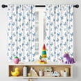 thumbnail image 5 of Butterfly and Watercolor Blue Pattern Insulated Teens Curtains Set Of 2, Bedroom Essentials, Toddler Room Decor 42"x54", 5 of 5