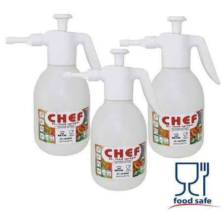 Food Grade BPA Free Sprayer Pump 2 Liters / 67 oz Use for Water, Vinegar, Milk, Juice, Beer, Liquor, Liquid Seasoning (3 Bottles)