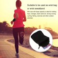 thumbnail image 5 of Riousery Advanced Multipurpose Wristband Wallet Sweatband for Sports Running Cycling Jogging with Zipper Pocket Key Pouch Breathable Lint Polyester Black Size 3.5 x 4 Inches, 5 of 9