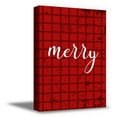 thumbnail image 1 of Awkward Styles Christmas Wall Art Canvas Merry Christmas Plaid Home Decor Prints, 1 of 7
