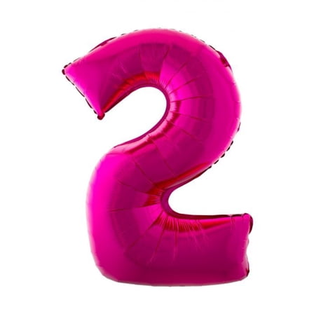 Balloon-Foil-Number 2-40" Pink