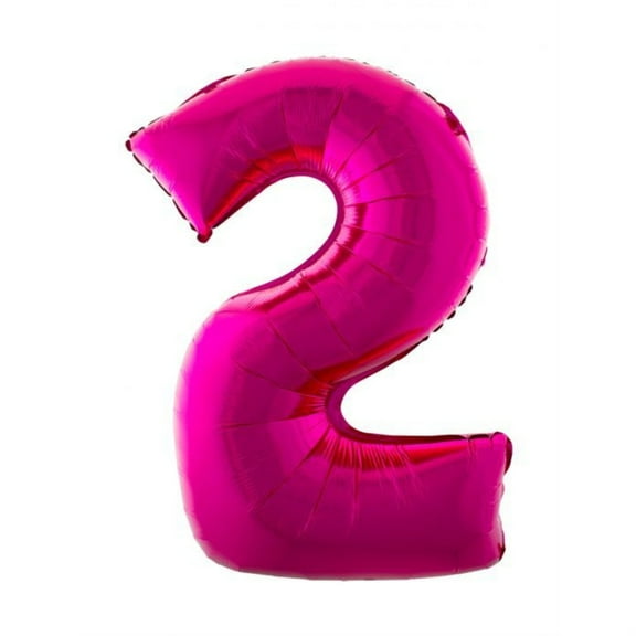 Balloon-Foil-Number 2-40" Pink