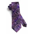 thumbnail image 5 of HISDERN Ties for Men Paisley Tie and Pocket Square Woven Classic Floral Mens Ties Handkerchief Set, 5 of 7