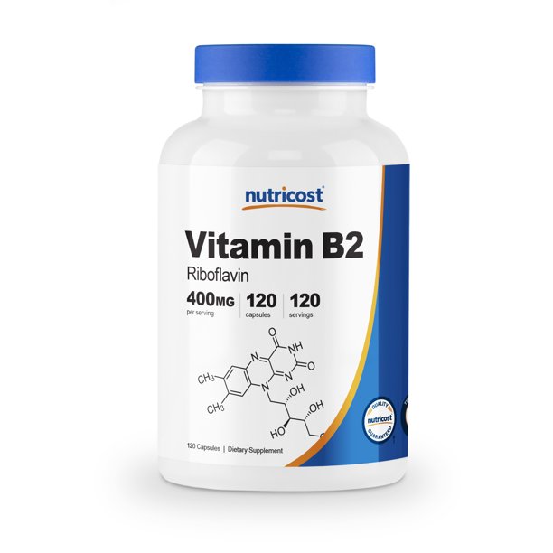 Nutricost Vitamin B2 (Riboflavin) 400mg, 120 Caps