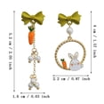 thumbnail image 3 of Hearth & Gear Easter Bunny Earring Animal Jewelry Rabbit Lovers Bunny Rabbit Earrings Easter Birthday Friendship Pet Jewelry Dangle Earrings Valentine Earrings Bulk Ear Rings Heart Jewelry Clip on, 3 of 7