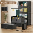 thumbnail image 4 of Broview 400Gal Extra Large Stackable Storage Bins with 2 Lids &Wheels, 8Pack Plastic Collapsible Box with Dividers, Closet Organizers Cabinet, Black, 4 of 10