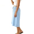 thumbnail image 6 of Karight Women's High Waisted Wide Leg Culottes with Drawstring Casual Loose Fit Cropped Pants with Pockets, 6 of 9