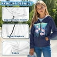 thumbnail image 6 of Chririnla Underwater Cartoon Axolotl Pattern Youth Zip Up Sweatshirt Long Sleeve with Pockets Lightweight Athletic Sportswear for School Gym Size 13-14, 6 of 7