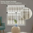 thumbnail image 4 of Light Grey Kitchen Window Curtains Valance and Tier Set 36 Inch, Gray Striped Abstract Rod Pocket Short Tier Curtain for Bathroom, Modern Small Cafe Drapes for Kitchen Decor, 4 of 6
