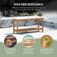 thumbnail image 6 of WestinTrends 55" Outdoor Patio HDPE Adirondack 2-Tier Shelf Console Table, Teak, 6 of 16