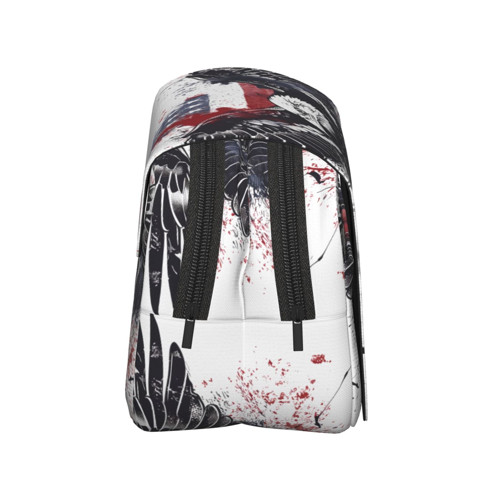 Rateoe American Flag Eagle Art Pattern Double Clamshell Pen Case, Storage Organizer with Two Zipper Compartments– Holds Up to 50 Pencils & Pens
