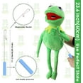 thumbnail image 2 of Kermit Frogs Hand Puppet, Frog Plush,The Muppets Show, Soft Frog Puppet Doll Suitable for Role Play -Green, 24 Inches for Kids Home Sofa Bed Office Couch, 2 of 10