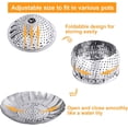thumbnail image 4 of ZPATECH Veggie Vegetable Steamer Basket, Folding Steaming Basket, Metal Stainless Steel Steamer Basket Insert, Collapsible Steamer Baskets for Cooking Food, Expandable Fit Various, 4 of 6