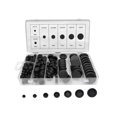 thumbnail image 4 of Juego de 170 ojales de goma de 7 tamaños, surtido de tapones para orificios de cortafuegos, junta para cables eléctricos, color negro sólido, 4 of 5