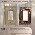thumbnail image 2 of Single Rocker Decorative Light Switch Cover Plate with Faux Wood and Antler Accents - Rustic Electrical Switch Plate & Outlet Cover for Lodge Cabin - Ideal for Outdoor Nature-Theme Lovers, 2 of 8