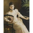 thumbnail image 2 of Charles Giron 15x18 Gold Ornate Wood Frame and Double Matted Museum Art Print Titled - Lady Seated at a Piano (1886), 2 of 4