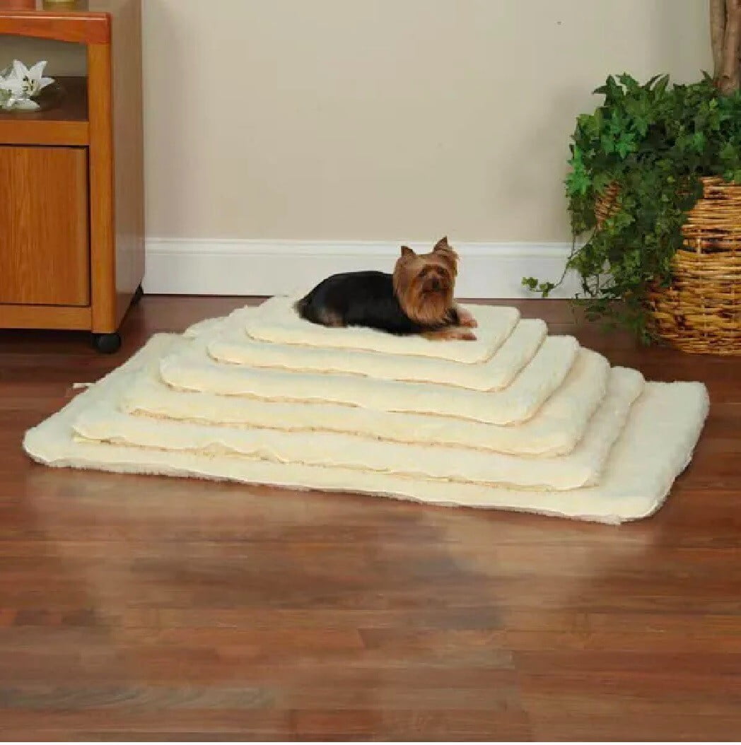 Dog Beds Two Sided Super Soft Plush Thick Pile Cozy Sherpa Crate Mat Warm Cover (xLarge - 47¾"L x 29¾"W)