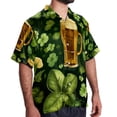 thumbnail image 2 of Saint Patrick's Day Men's Casual Button Down Short Sleeve Hawaiian Printed Summer Beach Shirts, 2 of 6