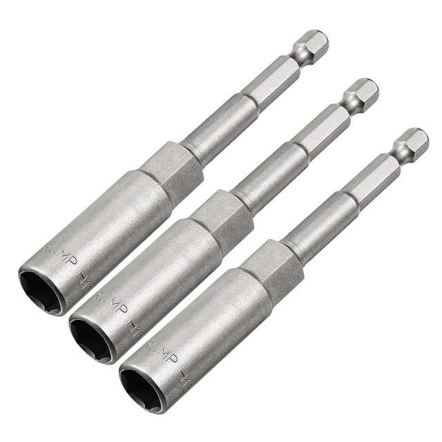 Unique Bargains 3Pcs 1/4' Quick Change Shank Cr-V 10mm Hex Nut Driver, 4' Length