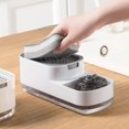 thumbnail image 2 of Dish Soap Dispenser, Kitchen Sink Soap Dispenser, 2 in 1 Dishwashing Liquid Dispenser with Sponge Holder, Equipped with Sponge and Suitable for Kitchen Sink (White), 2 of 5
