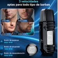 thumbnail image 3 of Rasuradora Electrica Barba Afeitadora 3 Niveles Inalambrica Recargable Shaver con Pantalla Corta al Raz Carga Tipo-c B-763bk Negro Hombre, 3 of 4