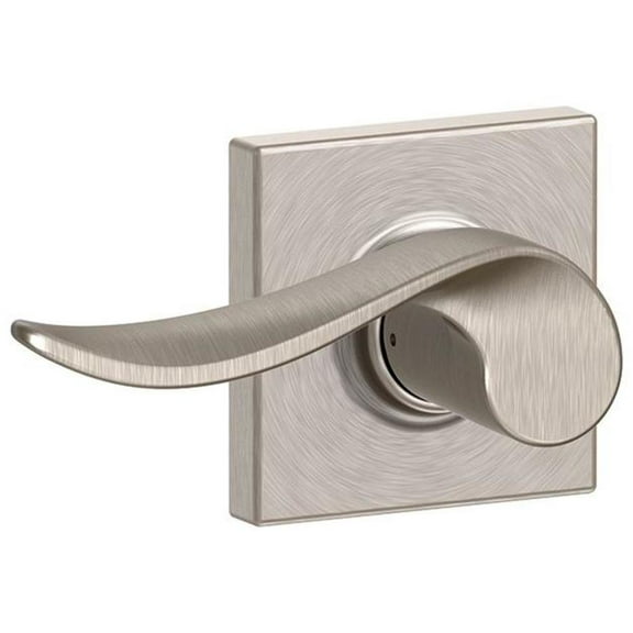 SCHLAGE F10 SAC 619 COL Collins Trim Sacramento Hall and Closet Lever Satin Nickel