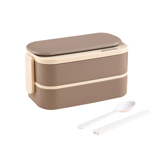 Bento Lunch Box 304 Stainless Steel Double-Layer Lunch Box Sealed and Divided for Students Office Workers Portable Lunch Box Household Work Fresh-Keeping Box Stainless Steel Lunch Box
