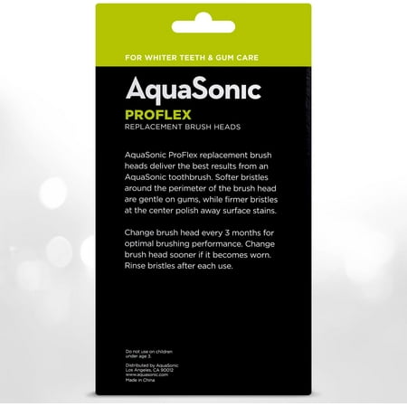 AquaSonic - ProFlex Brush Heads - 8 Pack - black