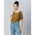 thumbnail image 2 of MoomayaWomens PrintedCotton Shirt Top, Square NeckPuffedSleeves Summer Short Top, 2 of 8