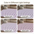 thumbnail image 7 of ODIKA 9'x12' Washable Area Rug Purple Border Symmetrical Junction Repeating Motif Tasseled Beige for Dining Room, Basement, Large Office, Non-Slip Chair-Friendly, 7 of 7