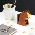 thumbnail image 4 of Orange Wooden Tape Dispenser Organizer With Rounded Edges, Compact Desk Accessory For Office Or Home, Reusable Storage For Adhesive, Packaging, Or Paper Tape, 4 of 7