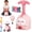 Pink, variant on Children's Balloon car, 2-in-1 Balloons Cars Launcher Set with Manual Pump, Inertial Balloon Car, Three Adorable Designs, Multiple Package Configurations Available (Pink)