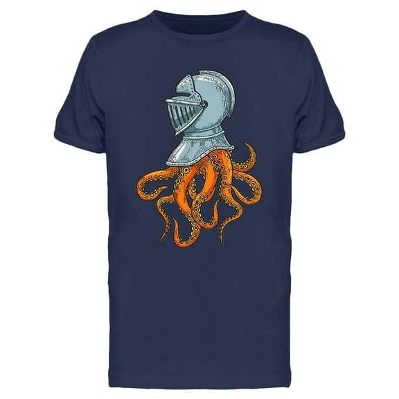 Octopus With Medieval Helmet T-Shirt Men -Image by Shutterstock, Male Large