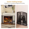 thumbnail image 6 of Spaco 55 x 29.5 Inch Fireplace Screen with Natural Scenery and Moose Pattern-Black, Fireplace Doors, Flat Panel Decorative Fireplace Screen with Modern Design, 6 of 7