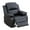Black - No Rocker, variant on TrumanPick Manual Recliner Rocker Chair, Leather Rocker Recliner Living Room Lazy Boy Reclining Chairs for Adults Small Spaces, Black