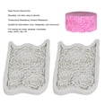 thumbnail image 3 of Silicone Flower Dies, Rose Flower Template Multifunctional 2 Pack Fine Workmanship  for DIY Chocolate Candy Cake, 3 of 7