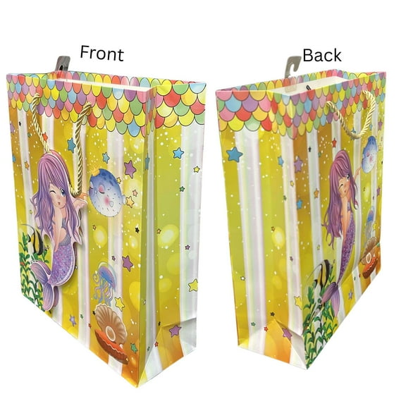 Sparkly Underwater Mermaid 10x13 Gift Bag: 1 Pack
