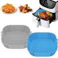 thumbnail image 1 of 2Pcs Air Fryer Silicone Pot avec Poignée Réutilisable Air Friteuse Doublure Résistant à la Chaleur Air Friteuse Panier en Silicone Plat Cuisson Poêle Air Fryer Accessoires Doublures pour Four Air Fryer Four Micro-Ondes, 1 of 9