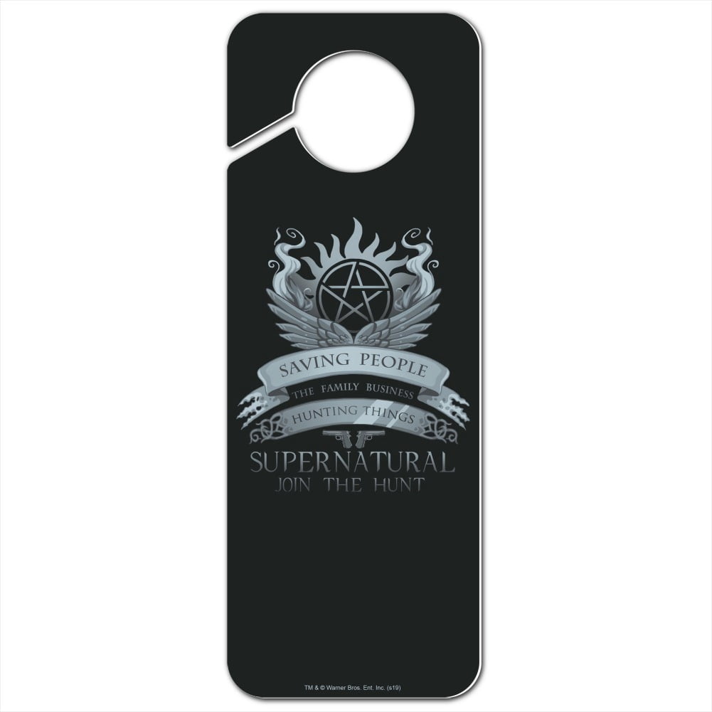 Supernatural Anti Possession Symbol Plastic Door Knob Hanger Sign