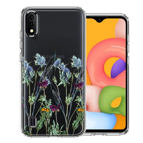 MUNDAZE For Samsung Galaxy A01 Country Dried Flowers Design Double Layer Phone Case Cover