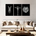 thumbnail image 2 of Elephant Stock Favorite Safari Animals Wall Art - Horizontal Multi Panel Canvas - Living Room Wall Decor - Animal Multi Panel - Black And White Decor - 92" x 45", 2 of 4
